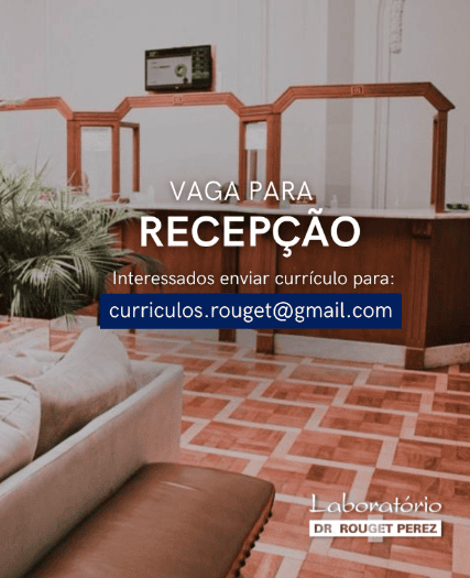 Balcão de recepção do Laboratório Dr. Rouget Perez