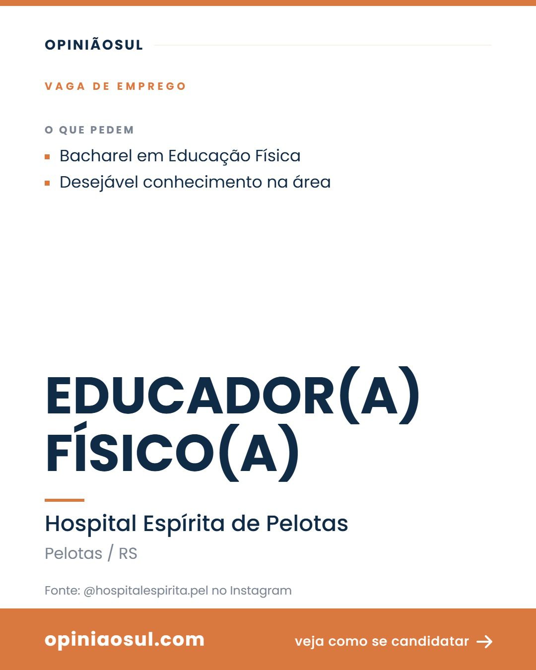 Profissional de Educação Física em atendimento hospitalar em Pelotas
