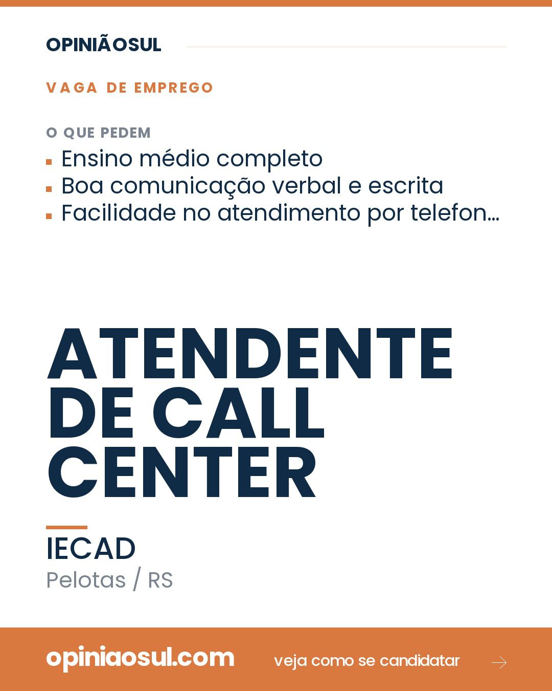 Atendente de call center trabalhando no telefone e computador na IECAD em Pelotas