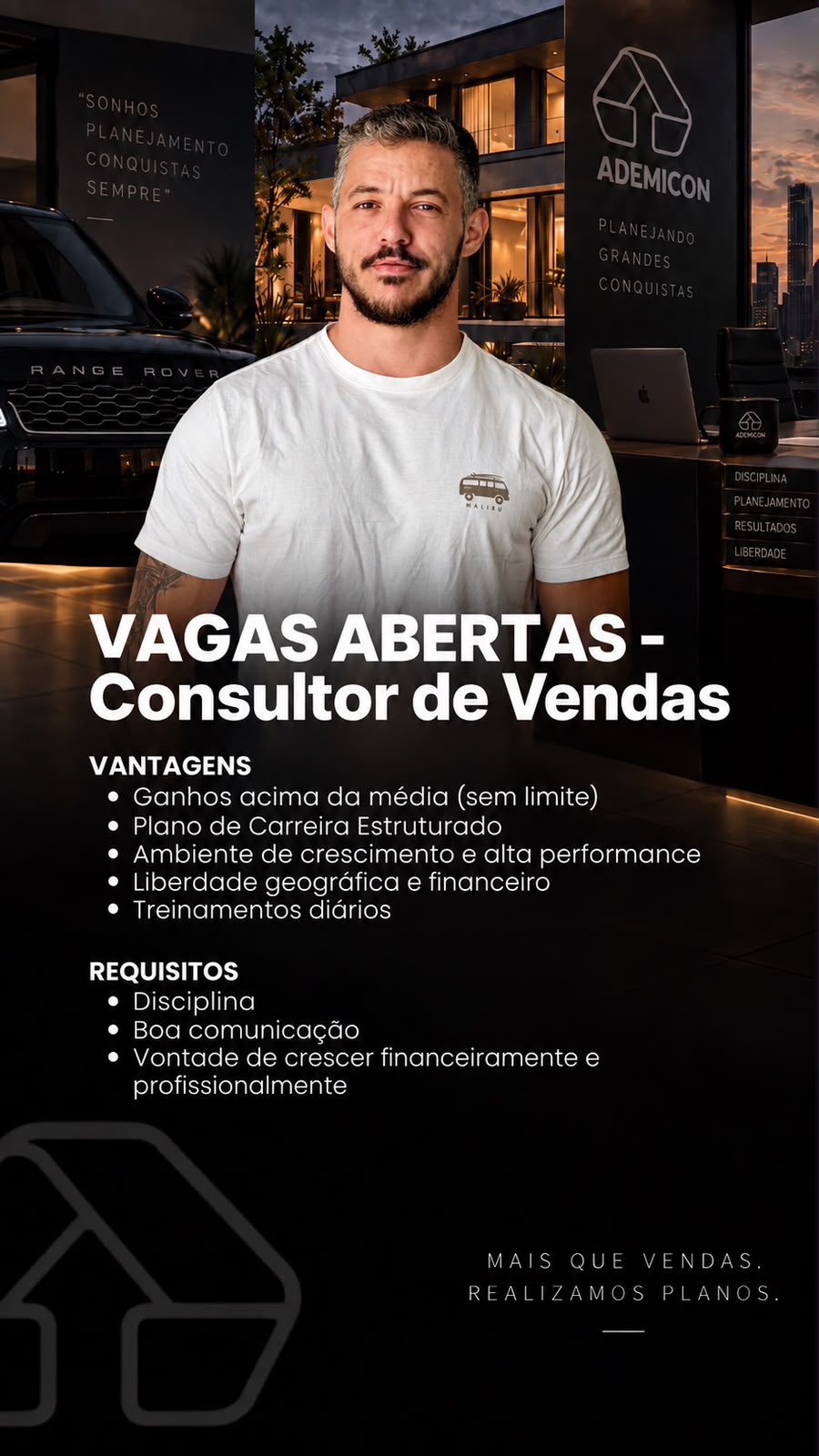 Logotipo da empresa ADEMICON para anúncio de emprego